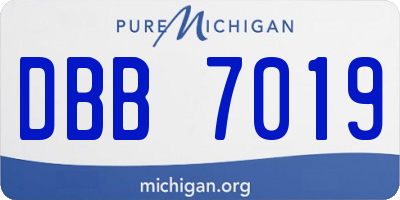 MI license plate DBB7019