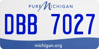 MI license plate DBB7027
