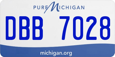 MI license plate DBB7028