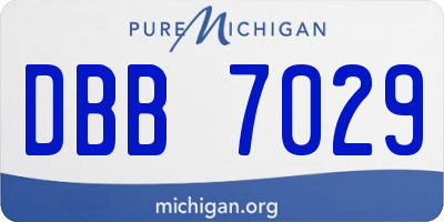 MI license plate DBB7029