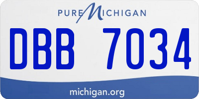 MI license plate DBB7034