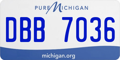 MI license plate DBB7036
