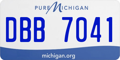 MI license plate DBB7041