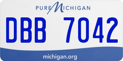 MI license plate DBB7042