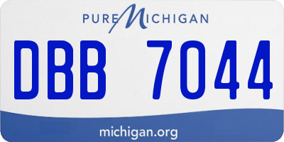 MI license plate DBB7044
