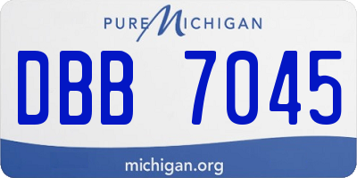 MI license plate DBB7045