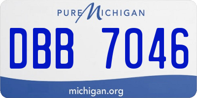 MI license plate DBB7046