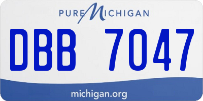 MI license plate DBB7047