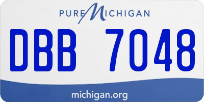MI license plate DBB7048
