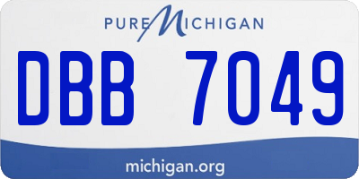 MI license plate DBB7049