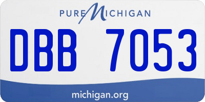 MI license plate DBB7053