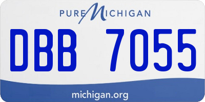MI license plate DBB7055