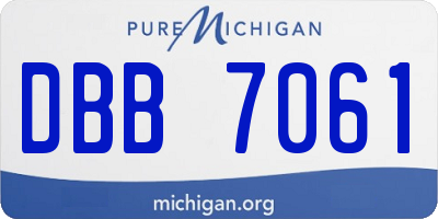 MI license plate DBB7061