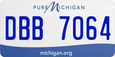 MI license plate DBB7064