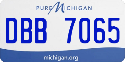 MI license plate DBB7065