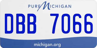 MI license plate DBB7066