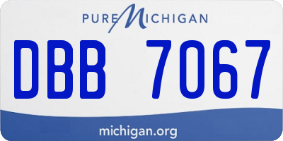 MI license plate DBB7067
