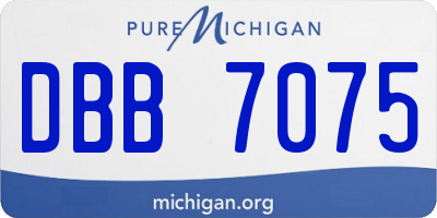 MI license plate DBB7075