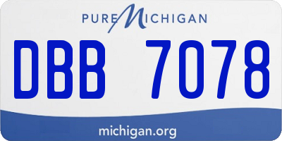MI license plate DBB7078