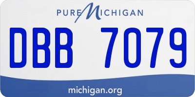 MI license plate DBB7079