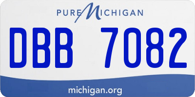 MI license plate DBB7082