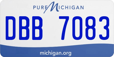 MI license plate DBB7083