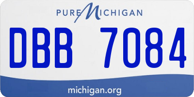 MI license plate DBB7084
