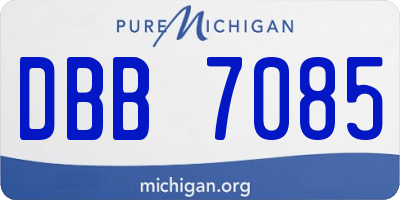 MI license plate DBB7085