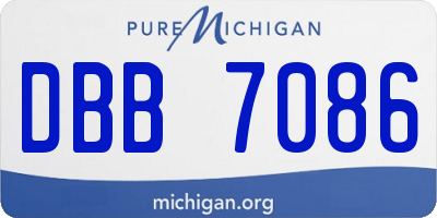 MI license plate DBB7086