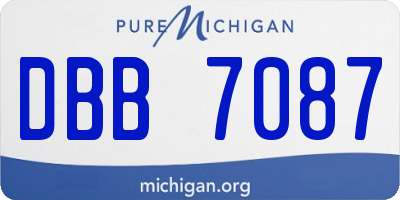 MI license plate DBB7087
