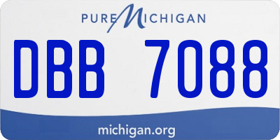 MI license plate DBB7088