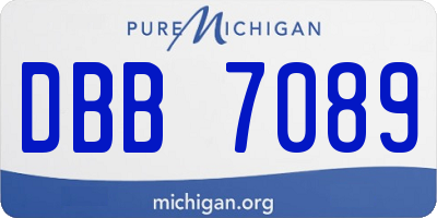 MI license plate DBB7089