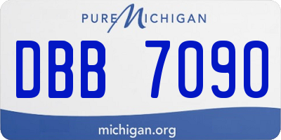 MI license plate DBB7090