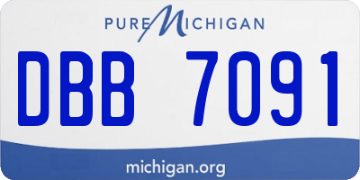 MI license plate DBB7091