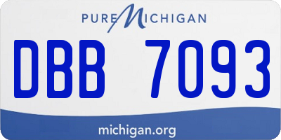 MI license plate DBB7093