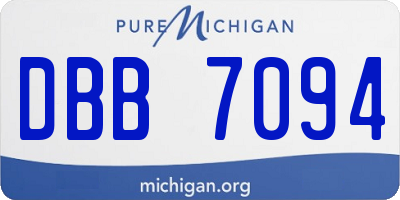 MI license plate DBB7094