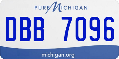 MI license plate DBB7096