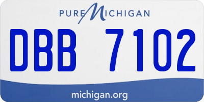 MI license plate DBB7102