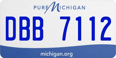 MI license plate DBB7112