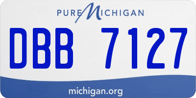 MI license plate DBB7127