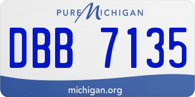 MI license plate DBB7135