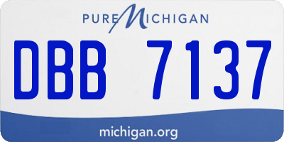 MI license plate DBB7137