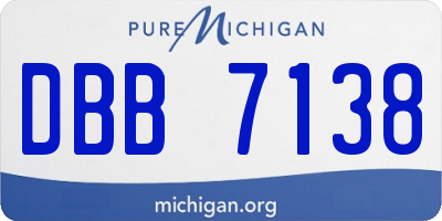 MI license plate DBB7138