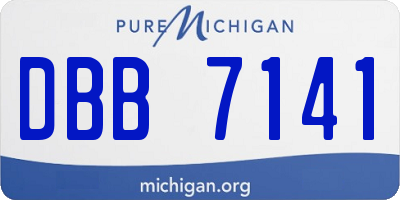 MI license plate DBB7141