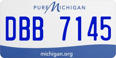 MI license plate DBB7145