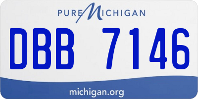 MI license plate DBB7146