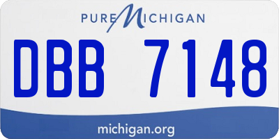 MI license plate DBB7148