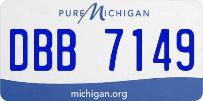 MI license plate DBB7149