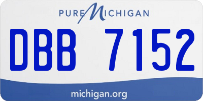 MI license plate DBB7152