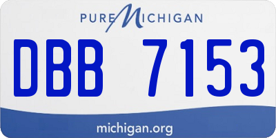 MI license plate DBB7153